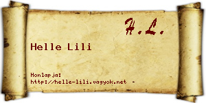 Helle Lili névjegykártya