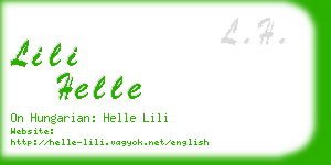 lili helle business card